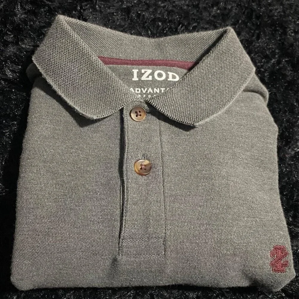 Vintage Izod Grey Polo Shirt #poloshirt #poloassn #Izod #george - Picture 1 of 8